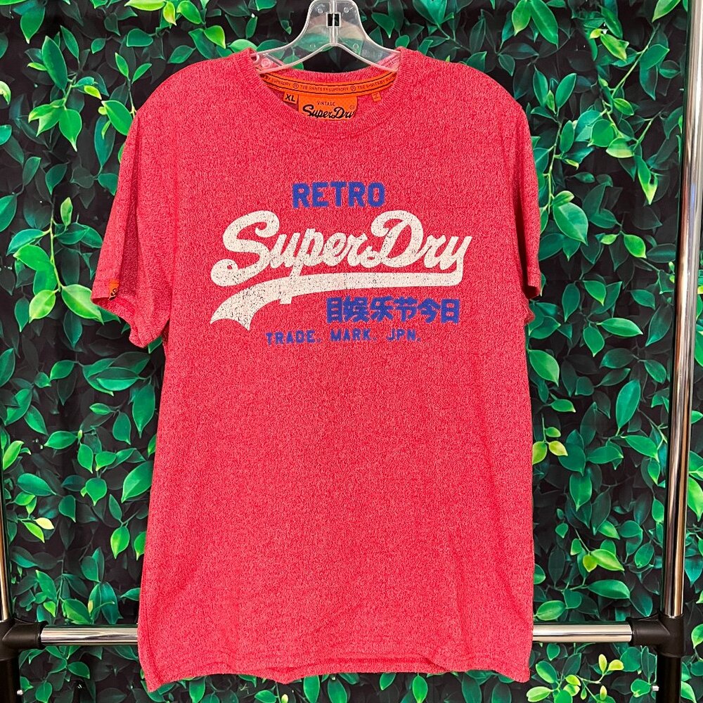 Superdry Vintage Retro Red Marl T-Shirt (X-Large)